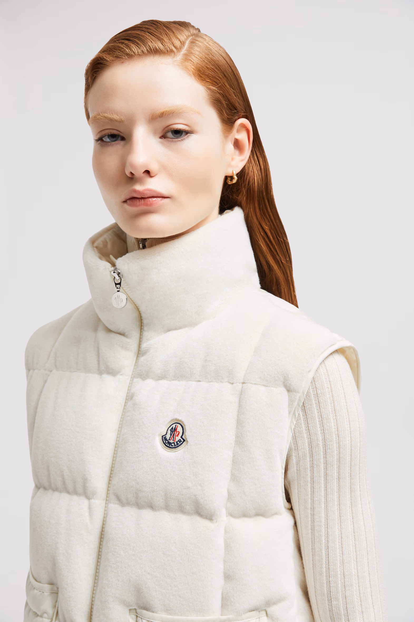Arques Teddy Down Vest Women Off White Moncler 3